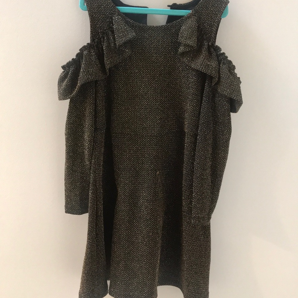 Black and gold dress